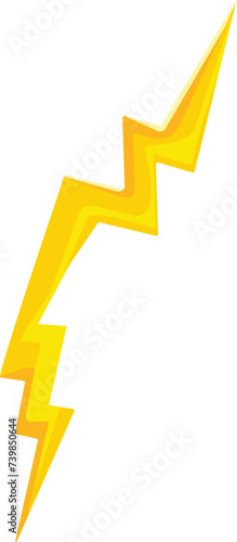 Warning electric bolt icon cartoon vector. Power shock. Flash storm speed