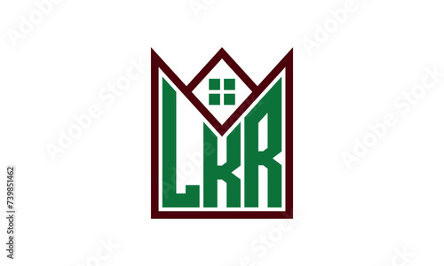 LKR initial letter real estate builders logo design vector. construction ,housing, home marker, property, building, apartment, flat, compartment, business, corporate, house rent, rental, commercial photo