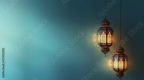 
beautiful holy month eid mubarak background with copy space