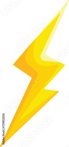 Zig zag bolt icon cartoon vector. Charge shock. Storm speed thunder