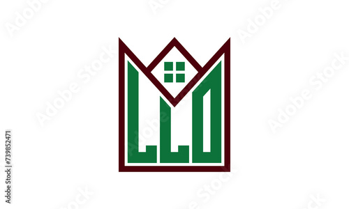 LLO initial letter real estate builders logo design vector. construction ,housing, home marker, property, building, apartment, flat, compartment, business, corporate, house rent, rental, commercial photo