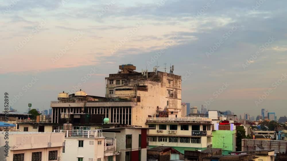Old buildings from Bangkok Thailand from Khao San hotel in Southeast Asia Old buildings from Bangkok Thailand from Khao San hotel in Southeast Asia