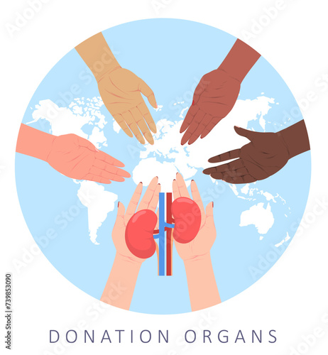 Human organ donation and transplantation world day background