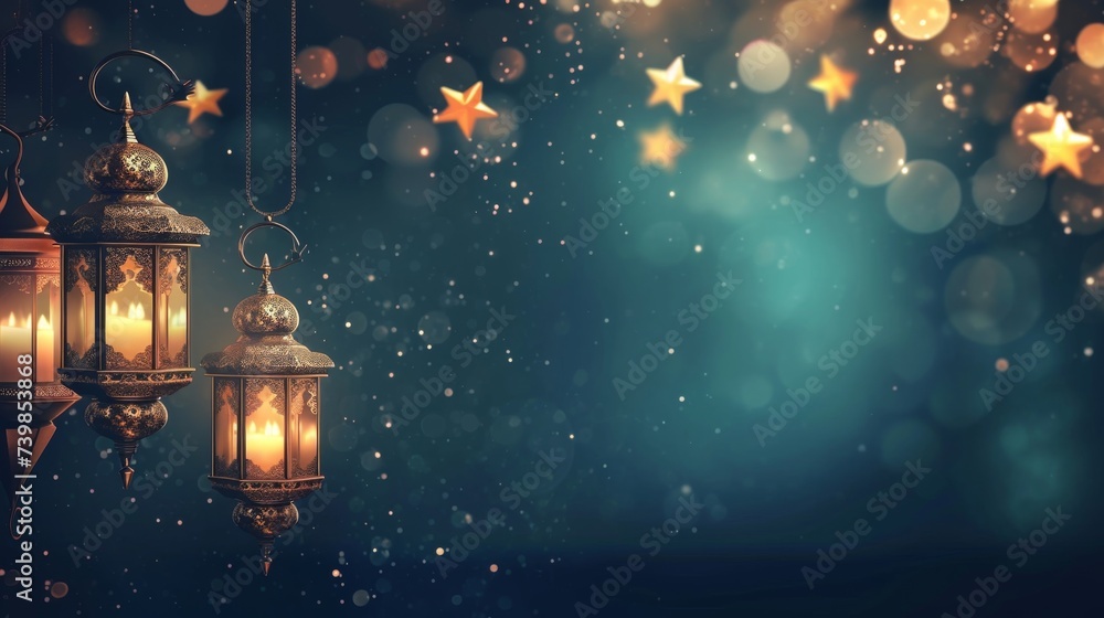 Ramadan decoration background with copy space Ramadan decoration background with copy space