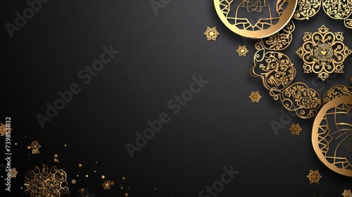 Ramadan decoration background with copy space 