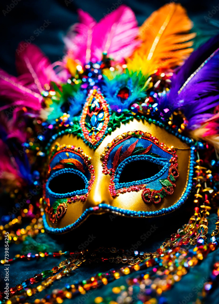 beautiful mask for carnival. Selective focus. beautiful mask for carnival. Selective focus.