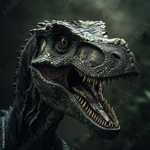 a dinosaur with its mouth open © Aliaksandr Siamko