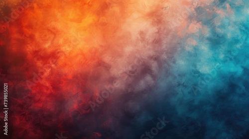 Warm and Cool Color Spectrum Blend in Abstract Background