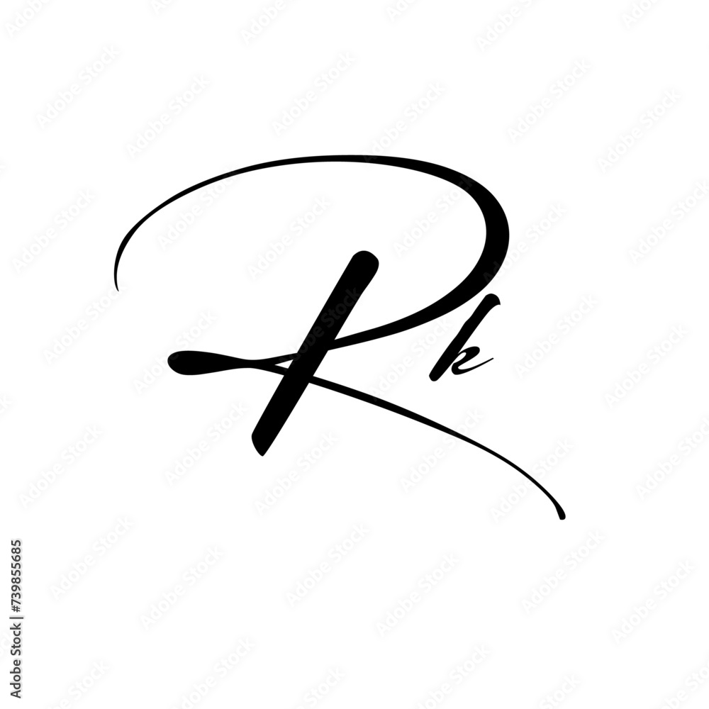 A hand-drawn signature logo design template A hand-drawn signature logo design template