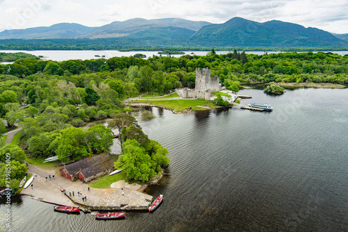 Ross Castle, 15th-century tower house and keep on the edge of Lough Leane, in Killarney National Park, County Kerry, Ireland. photo