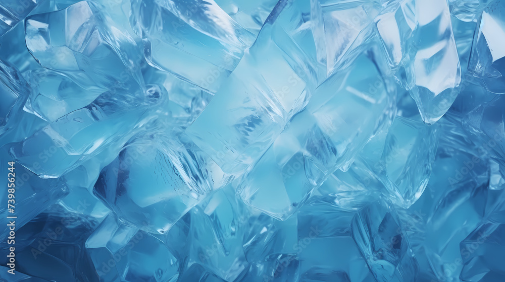 Close-up view of a pile of ice cubes, perfect for adding refreshment to any drink Close-up view of a pile of ice cubes, perfect for adding refreshment to any drink