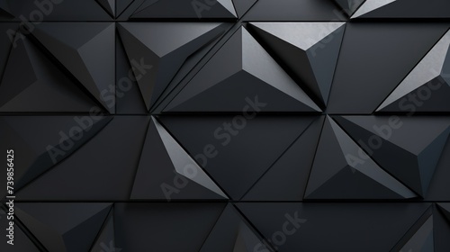 Semigloss black blocks wall background with tiles.