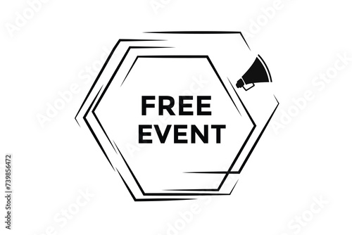 Free event button web banner templates. Vector Illustration