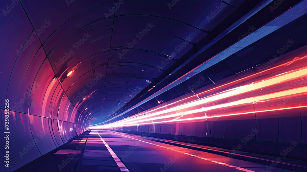 Highway Tunnel, Empty, Lights, grey and purple Gradients Highway Tunnel, Empty, Lights, grey and purple Gradients