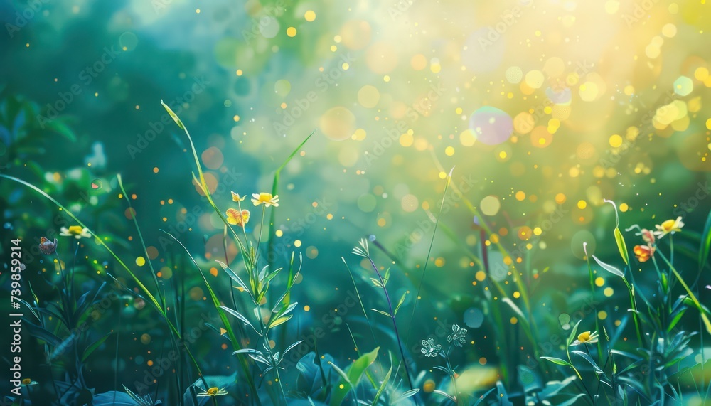 Beautiful spring nature background with bokeh and sun light. Beautiful spring nature background with bokeh and sun light.