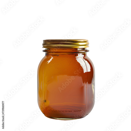 jar of honey on a transparent background