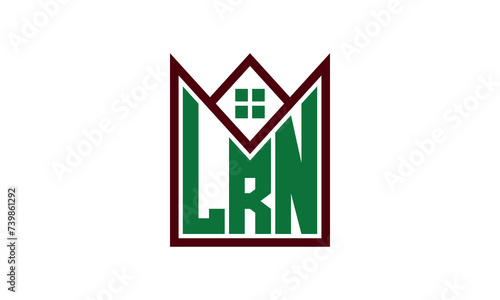 LRN initial letter real estate builders logo design vector. construction ,housing, home marker, property, building, apartment, flat, compartment, business, corporate, house rent, rental, commercial photo