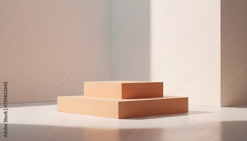 3d podium product with wall and floor 3d podium product with wall and floor