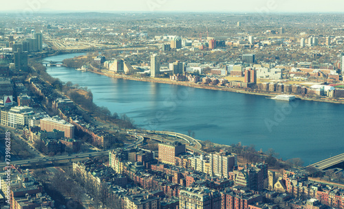 Wallpaper Mural aerial view of Charles river, Torontodigital.ca