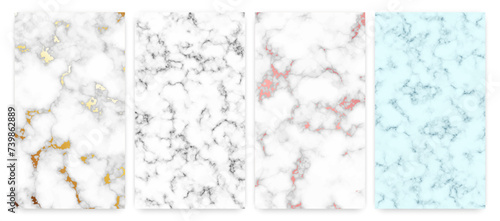 Set of marble texture backgrounds