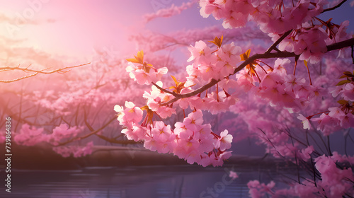 High resolution photography of cherry blossoms, close-up of cherry blossoms