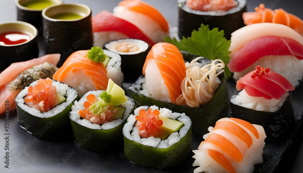 sushi on a plate sushi on a plate