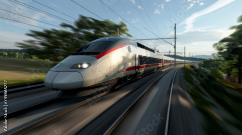 High-speed bullet train Сutting edge technology innovation enabled the development of fast and efficient rail transportation which is increasingly becoming a popular alternative to air and road travel