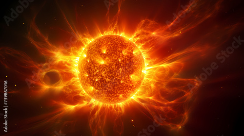 With explosive solar flares on the sun's surface