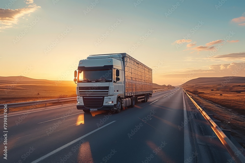 a truck on the road
