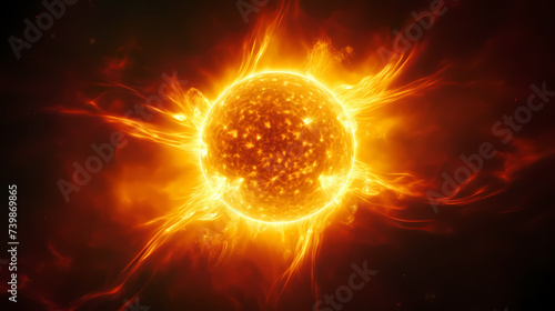 With explosive solar flares on the sun's surface