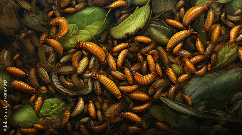 Meal worm background