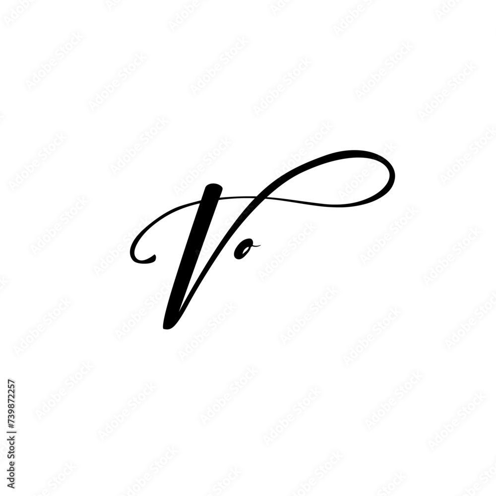 A hand-drawn signature logo design template A hand-drawn signature logo design template
