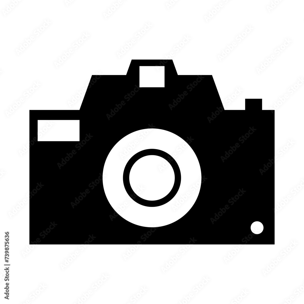 Photo camera isolated white background Photo camera isolated white background