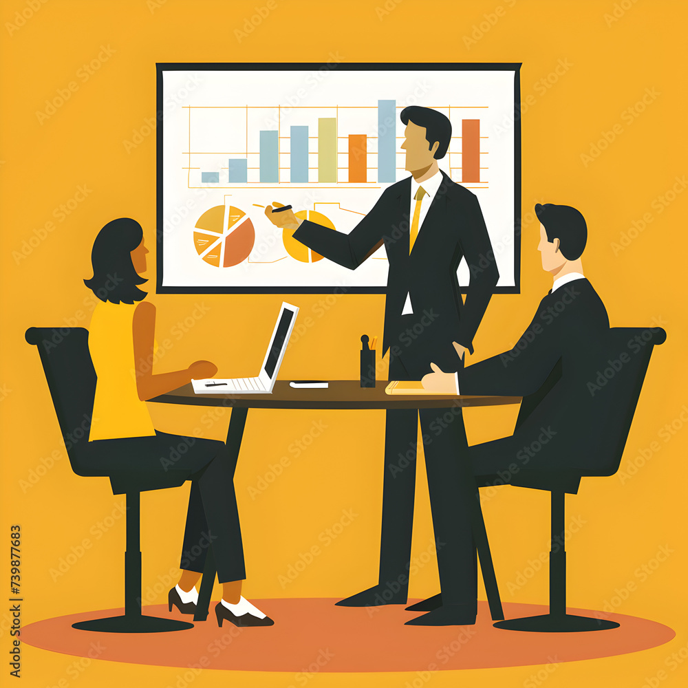 Business strategic planning and analysis illustration Business strategic planning and analysis illustration
