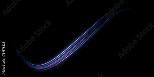 Racing cars dynamic flash effects city road with long exposure night ligh. Laser beams luminous abstract sparkling isolated on a transparent background.