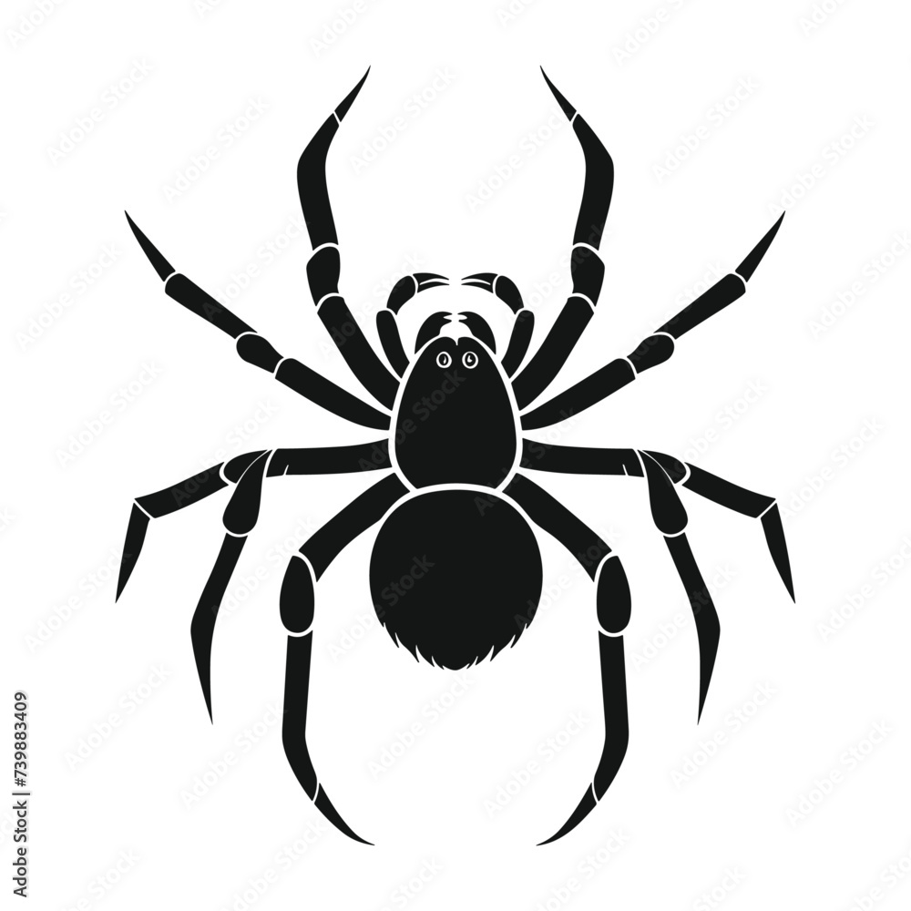 Cute Black Spider. Spider Logo And Icon Vector Design Cute Black Spider. Spider Logo And Icon Vector Design