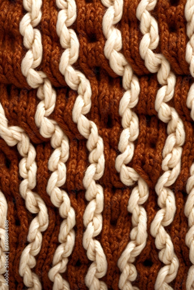 The texture of a knitted wool product. A solid background of wool yarn in beige-brown color. The texture of a knitted wool product. A solid background of wool yarn in beige-brown color.