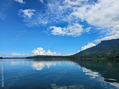 lake and mountains mirror
