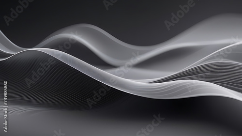 Abstract Gray background wave of particles. Technology background. Carbon line gray background that looks modern blurry background gray wallpaper texture. ai