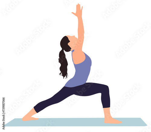 Lifestyle woman yoga exercise and pose for healthy life. Young girl or people pose balance body vital zen and meditation for workout