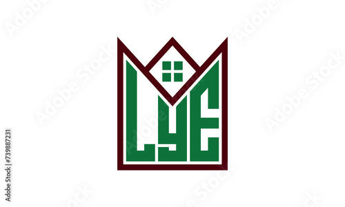 LYE initial letter real estate builders logo design vector. construction ,housing, home marker, property, building, apartment, flat, compartment, business, corporate, house rent, rental, commercial