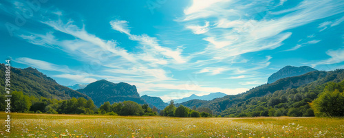 landscape, nature, meadow, spring, summer, green photo