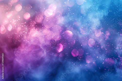 Abstract bokeh background in pink and blue hues