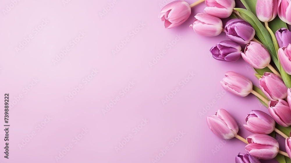 Background of tulip flowers with space for text or greeting card design. Postcards for International Women's Day and Mother's Day Background of tulip flowers with space for text or greeting card design. Postcards for International Women's Day and Mother's Day