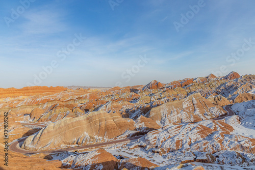 Zhangye Danxia landform geographical park. Zhangye, China.