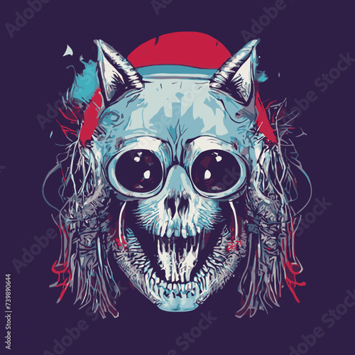 illustrations illustrations skull vector , cranium skull , human skull vector,free vector with ears and hat 