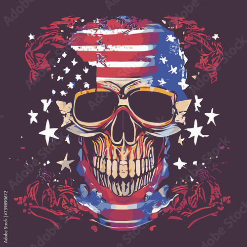 illustrations skull vector , cranium skull , human skull vector,free vector with a flag american on it vector design vector design color 