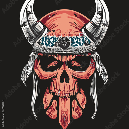 illustrations skull vector , cranium skull , human skull vector,free vector with horns and a crown 