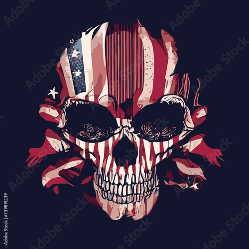 skull vector , cranium skull , human skull vector,free vector with a flag on it vector design illustrations abstract 