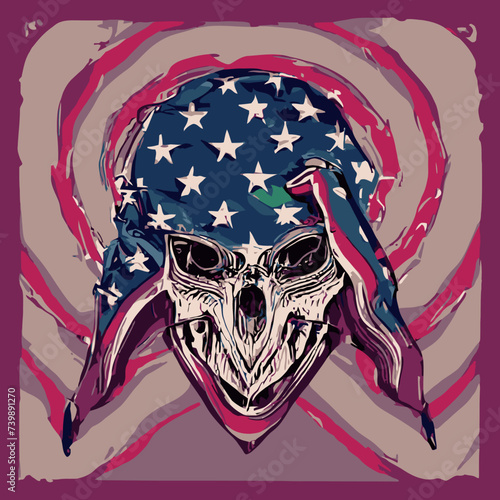 skull vector , cranium skull , human skull vector,free vector with a flag on it vector design prints vector artwork 
